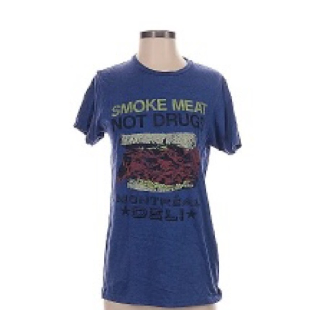 Vintage “Smoke Meat Not Drugs” Graphic T-Shirt